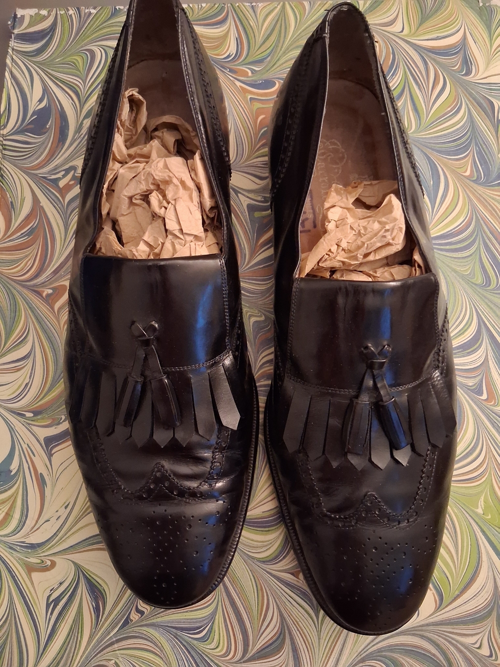 Black  Tassel Kiltie Loafers - Men's Dress Shoes Carrol & Co. Beverly Hills